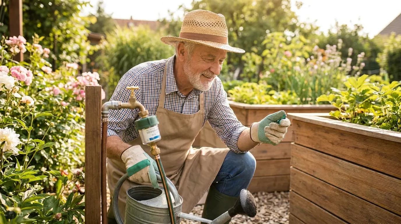 Symbolbild zu „Abwassergebühren sparen: So nutzen Rentner den Trick mit dem Gartenwasserzähler" — KI-generiert.