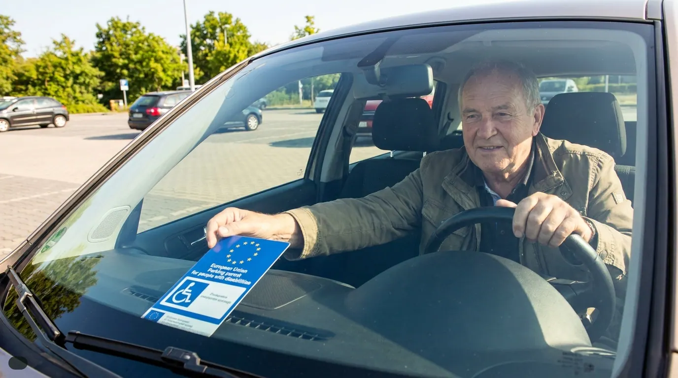 Symbolbild zu „Blauer Parkausweis Vorteile: So parken Sie als Rentner bundesweit kostenlos" — KI-generiert.