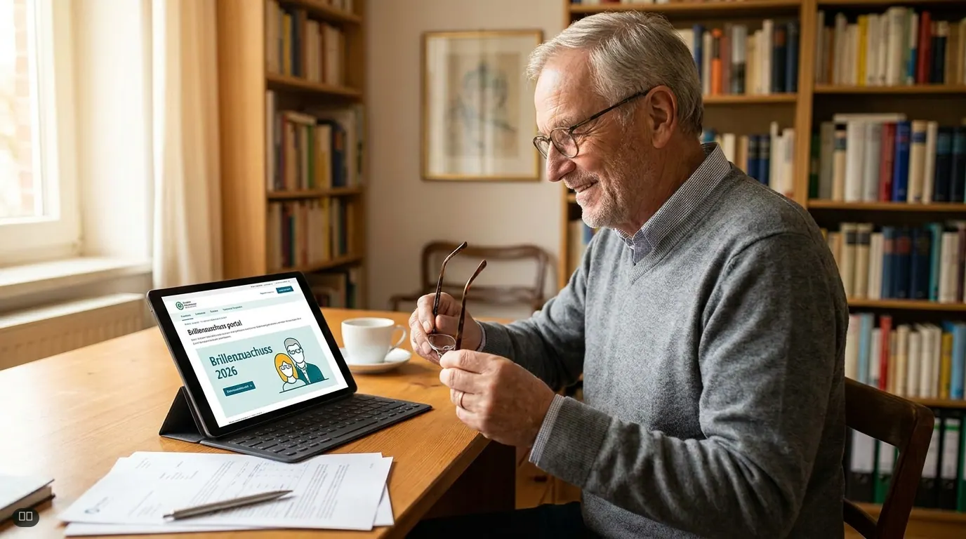 Symbolbild zu „Brillenzuschuss Krankenkasse 2026: So sparen Senioren bei Sehhilfen" — KI-generiert.