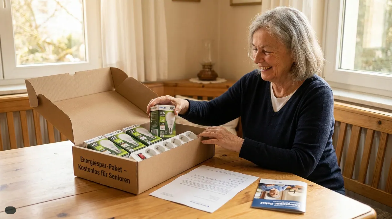 Symbolbild zu „Energiesparpaket kostenlos: Senioren erhalten Hardware im Wert von 100 Euro" — KI-generiert.
