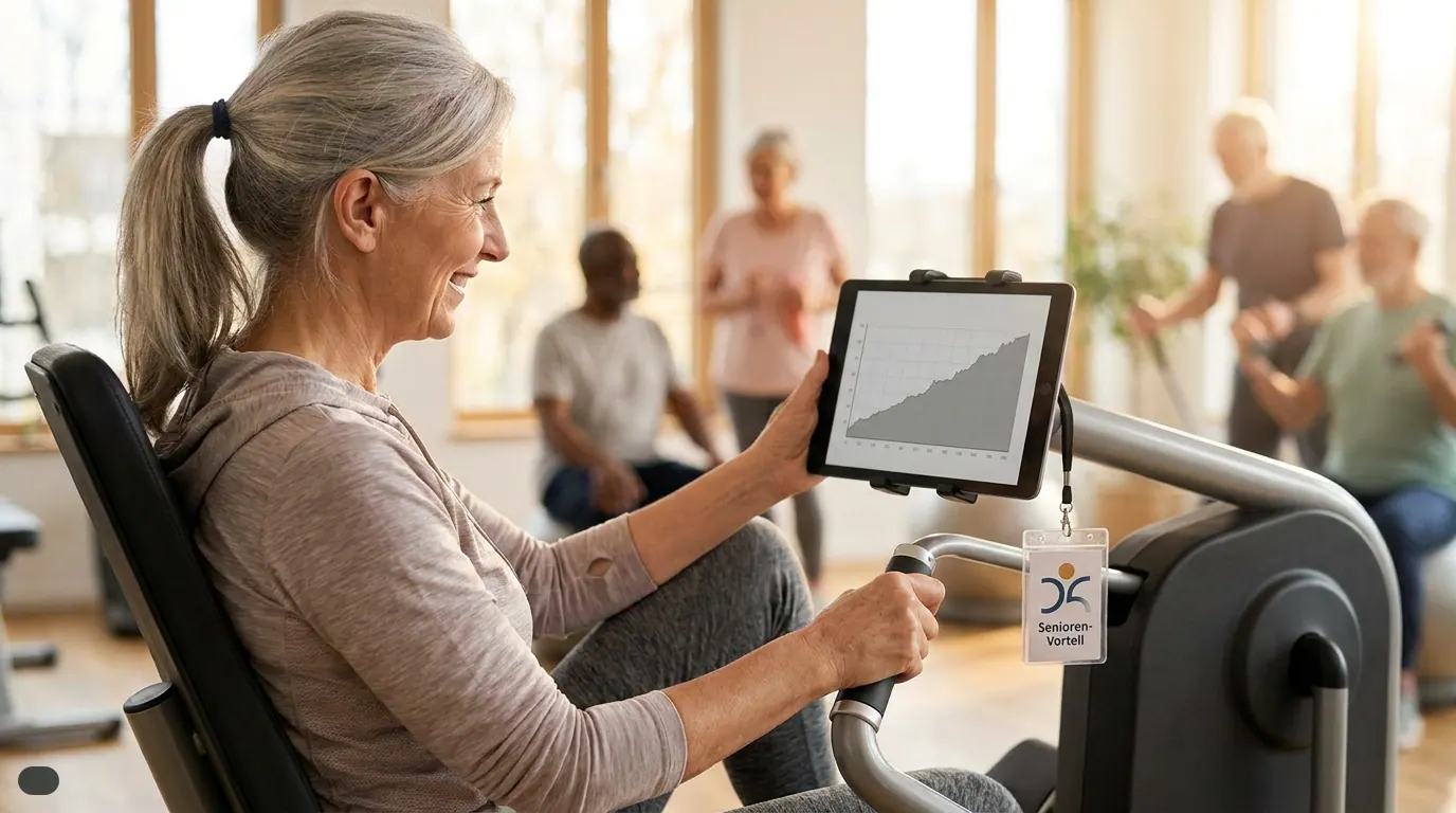 Symbolbild zu „Fitnessstudio Seniorenrabatt: So trainieren Rentner günstig und gesund" — KI-generiert.