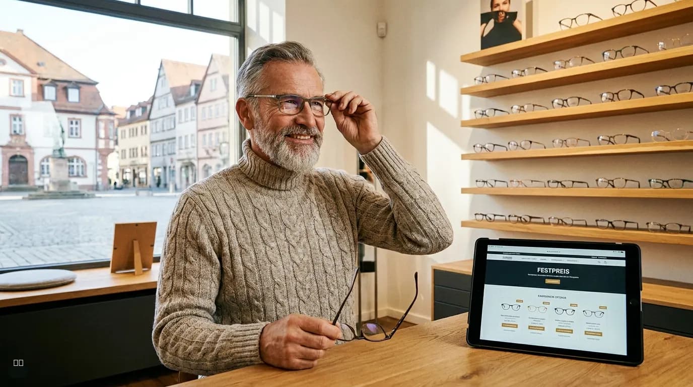 Symbolbild zu „Gleitsichtbrille Angebote Senioren: So finden Sie die beste Brille zum Festpreis" — KI-generiert.
