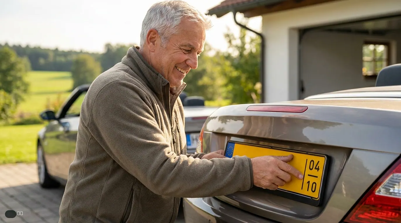 Symbolbild zu „Günstige KFZ-Saisonkennzeichen: So sparen Rentner 50 % beim Zweitwagen" — KI-generiert.