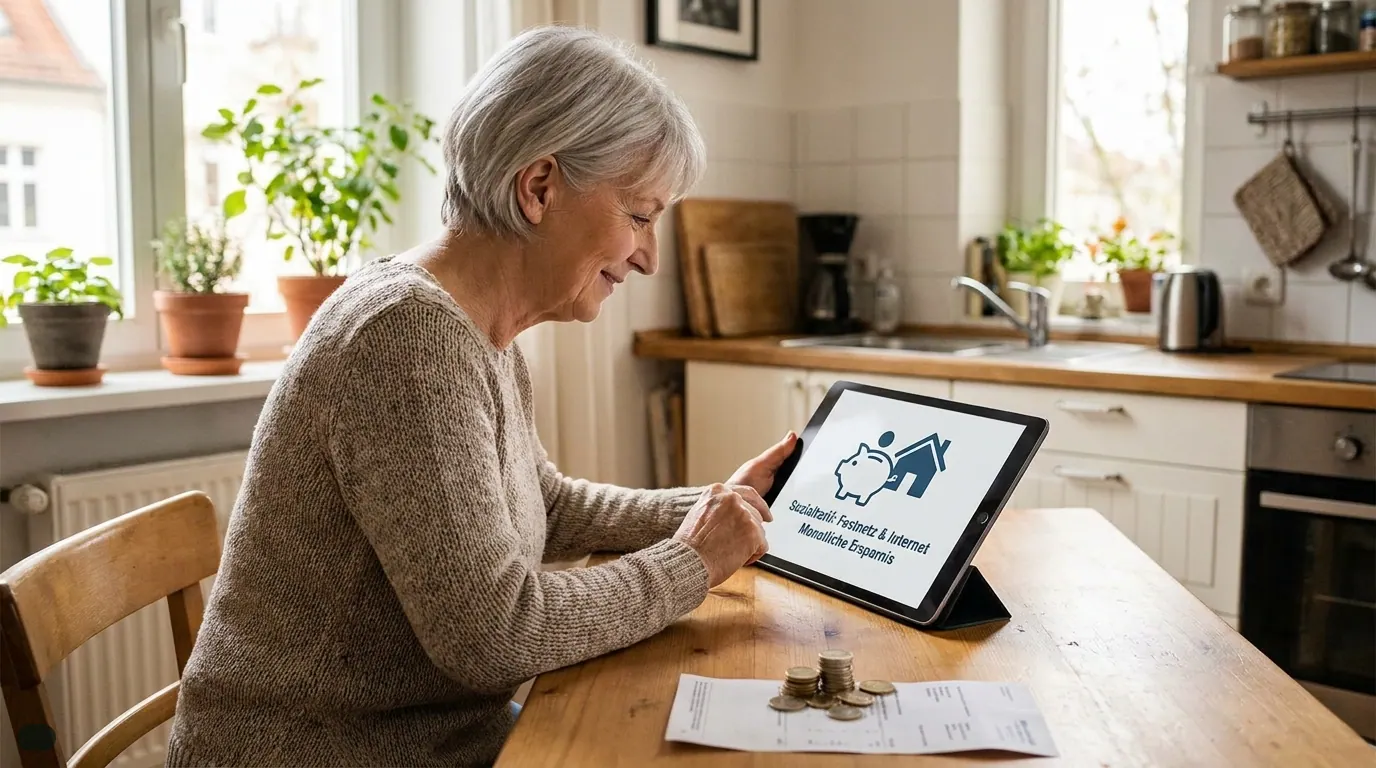 Symbolbild zu „Günstiger Sozialtarif Internet Rentner: So sparen Sie beim Festnetzanschluss" — KI-generiert.