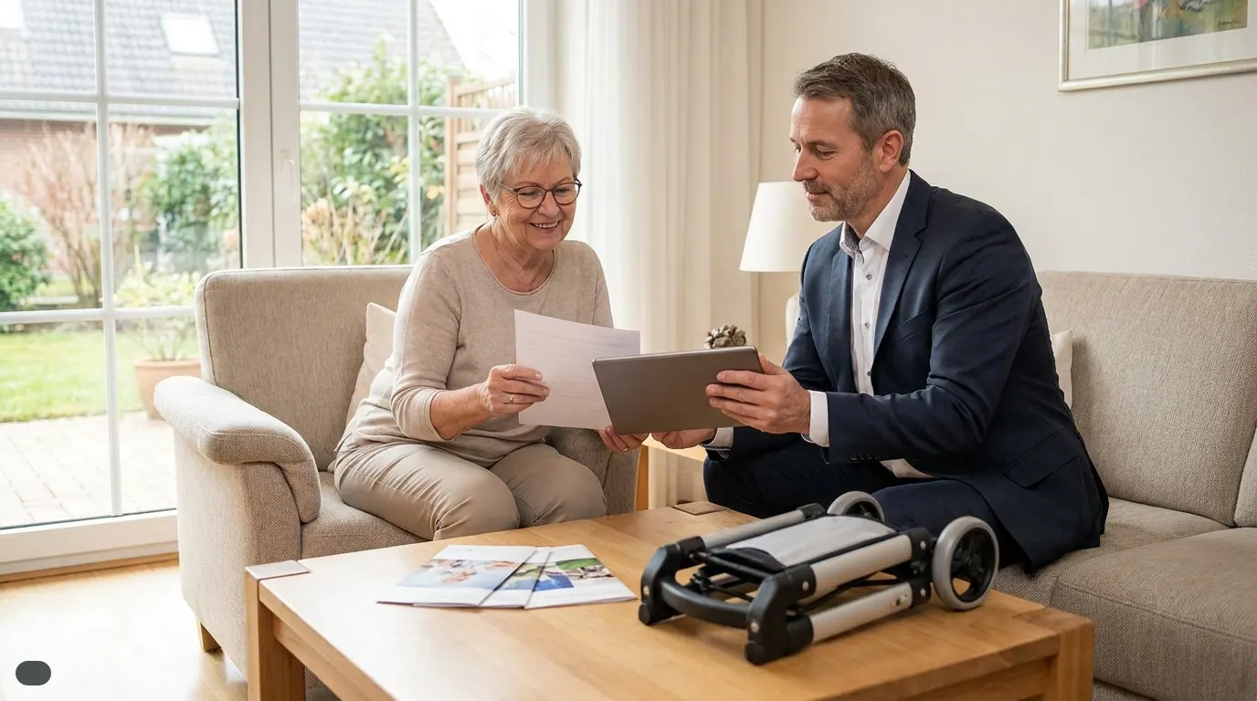 Symbolbild zu „Hilfsmittel Krankenkasse leihen: So sparen Sie hohe Anschaffungskosten" — KI-generiert.