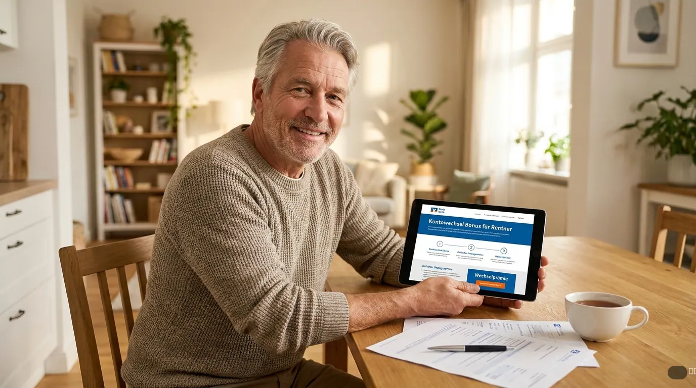 Symbolbild zu „Kontowechsel Bonus für Rentner: So sichern Sie sich Ihre Prämie ohne Aufwand" — KI-generiert.