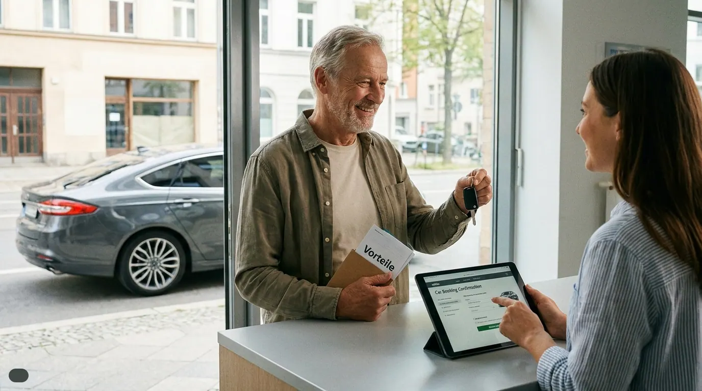 Symbolbild zu „Mietwagen Seniorenrabatt: So sparen Sie bei Sixt, Europcar und Co." — KI-generiert.