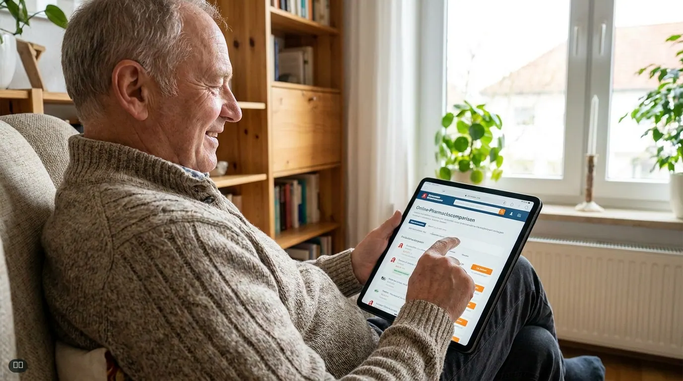 Symbolbild zu „Online-Apotheke sparen: So erhalten Rentner Medikamente versandkostenfrei" — KI-generiert.