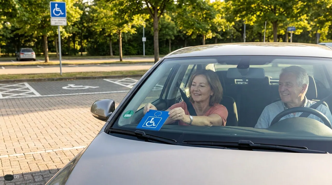 Symbolbild zu „Parken mit Schwerbehindertenausweis: So nutzen Begleitpersonen den Vorteil" — KI-generiert.