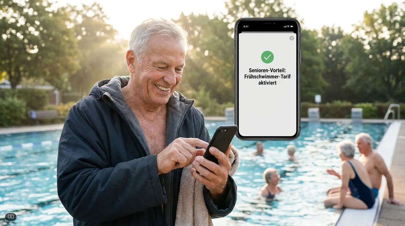 Symbolbild zu „Schwimmbad Seniorenrabatt: So nutzen Sie den Frühschwimmer-Tarif effektiv" — KI-generiert.