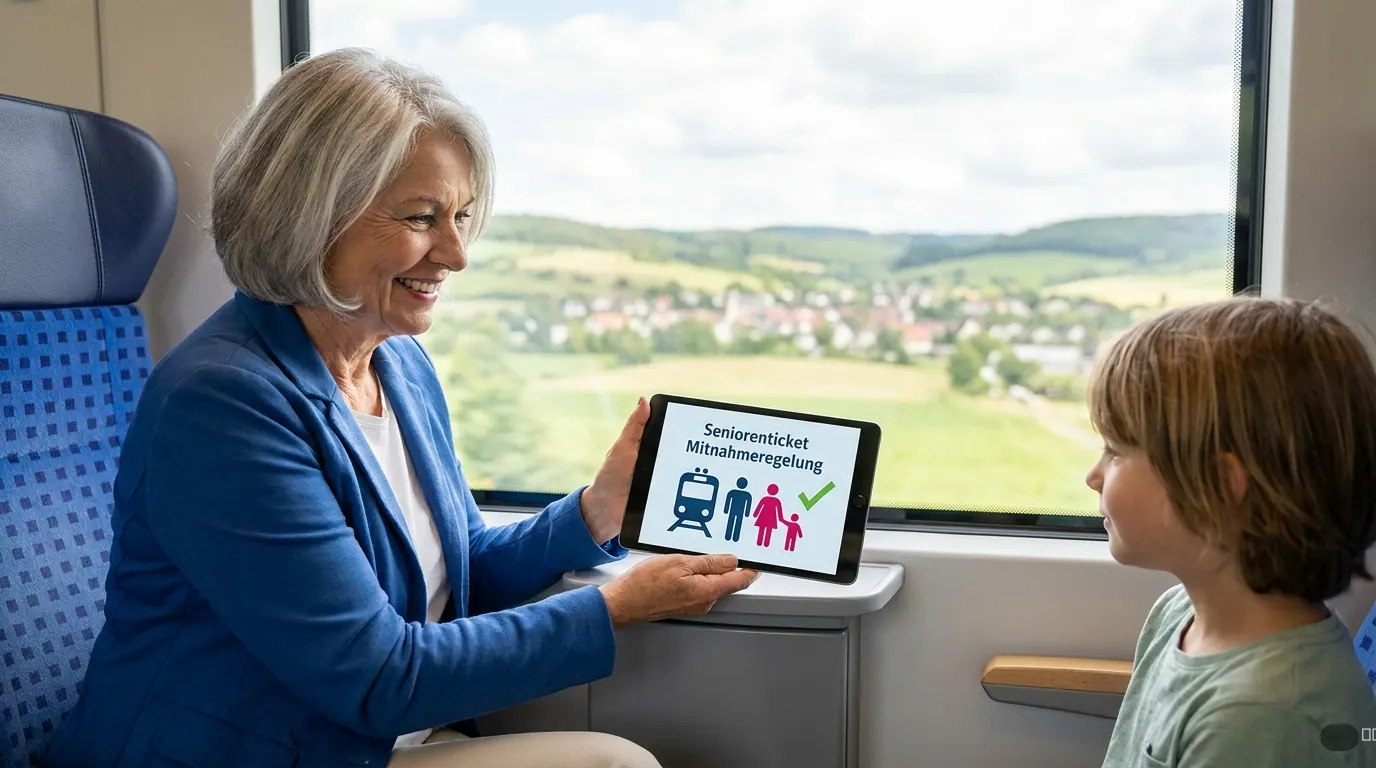 Symbolbild zu „Seniorenticket Mitnahmeregelung: So fahren Enkelkinder kostenlos mit" — KI-generiert.