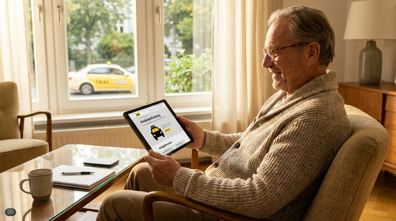 Symbolbild zu „Taxischein für Rentner: So erhalten Sie die Kostenübernahme der Krankenkasse" — KI-generiert.